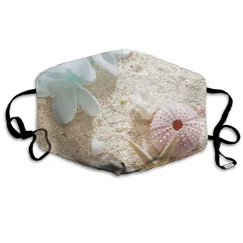 

NiYoung Women Men Teens Washable Reusable Face Masks with Elastic Ear Loop, Anti Dust Pollution Face Mask (Starfish Conch