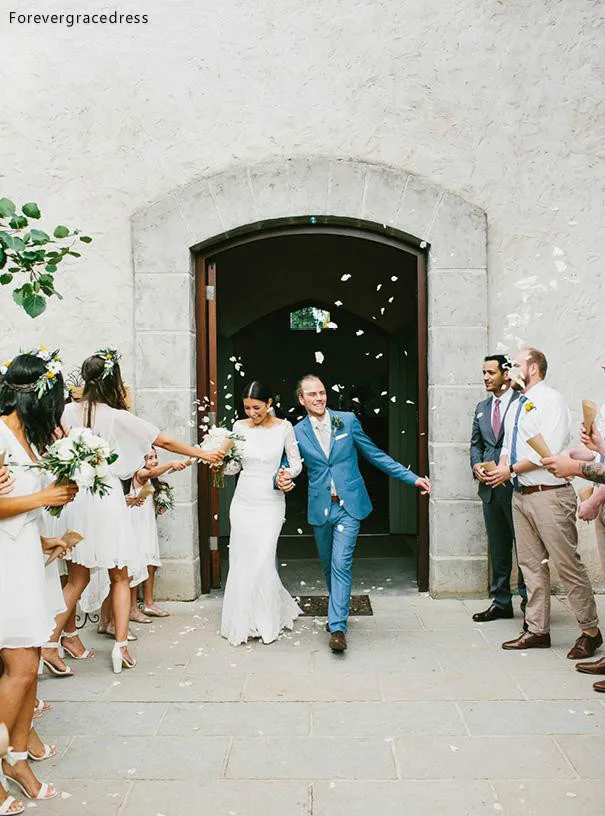 Hot Selling Cheap 2017 Summer Flow Chiffon Short Beach Bridesmaid Dresses Bat Sleeves Boho Wedding Party Dress Under 50  80 (1)