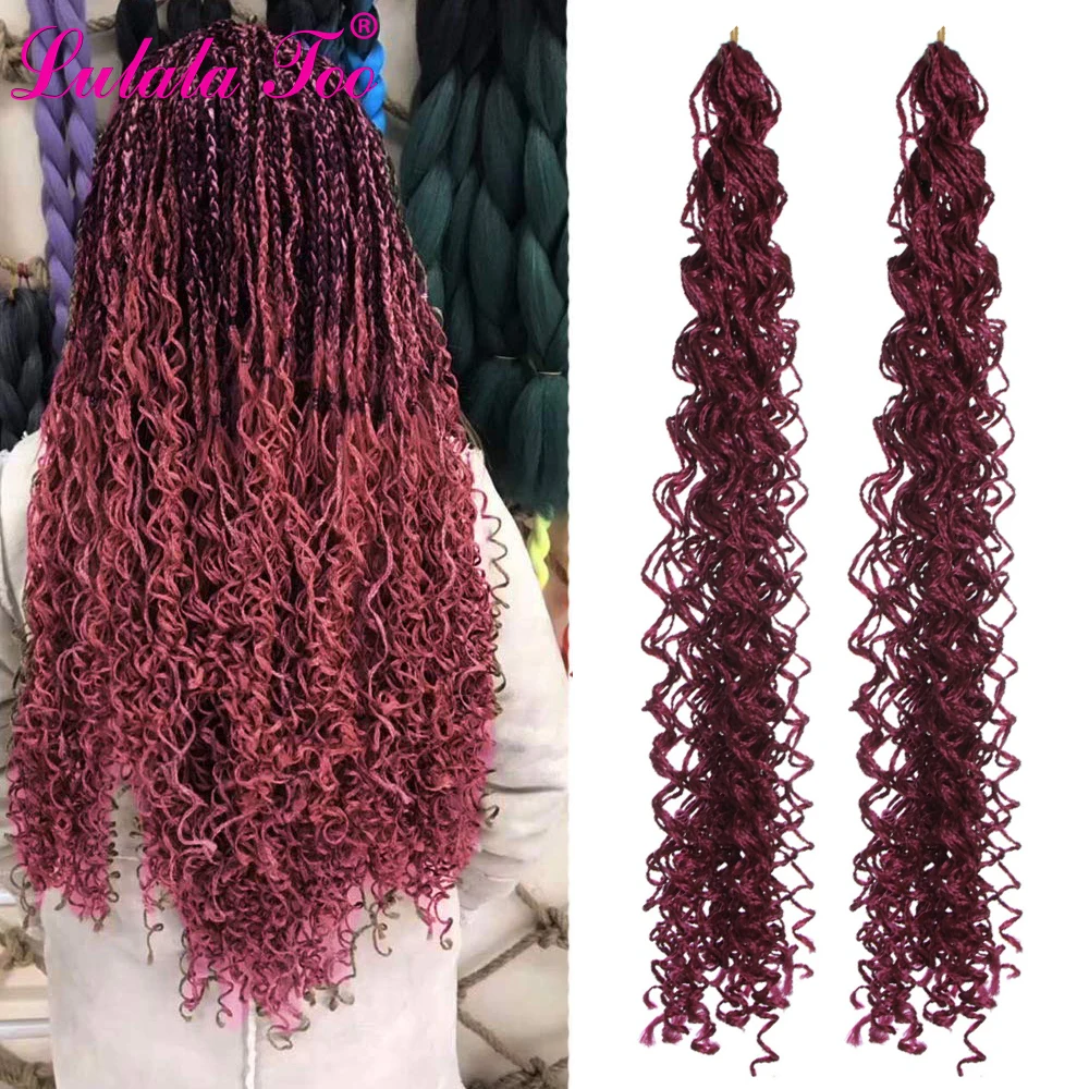 Zizi Braids Pink Crochet Box Braids Synthetic Braiding Hair Extensions Blue Gray Brown Blonde 50g For Women