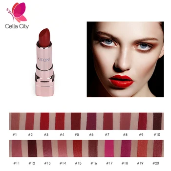 

Cellacity Women Cosmetics Products Matte Lipstick 20 Hot Colors Keeps Moisturizing and Long Lasting Women Makeup Wholesale 2020