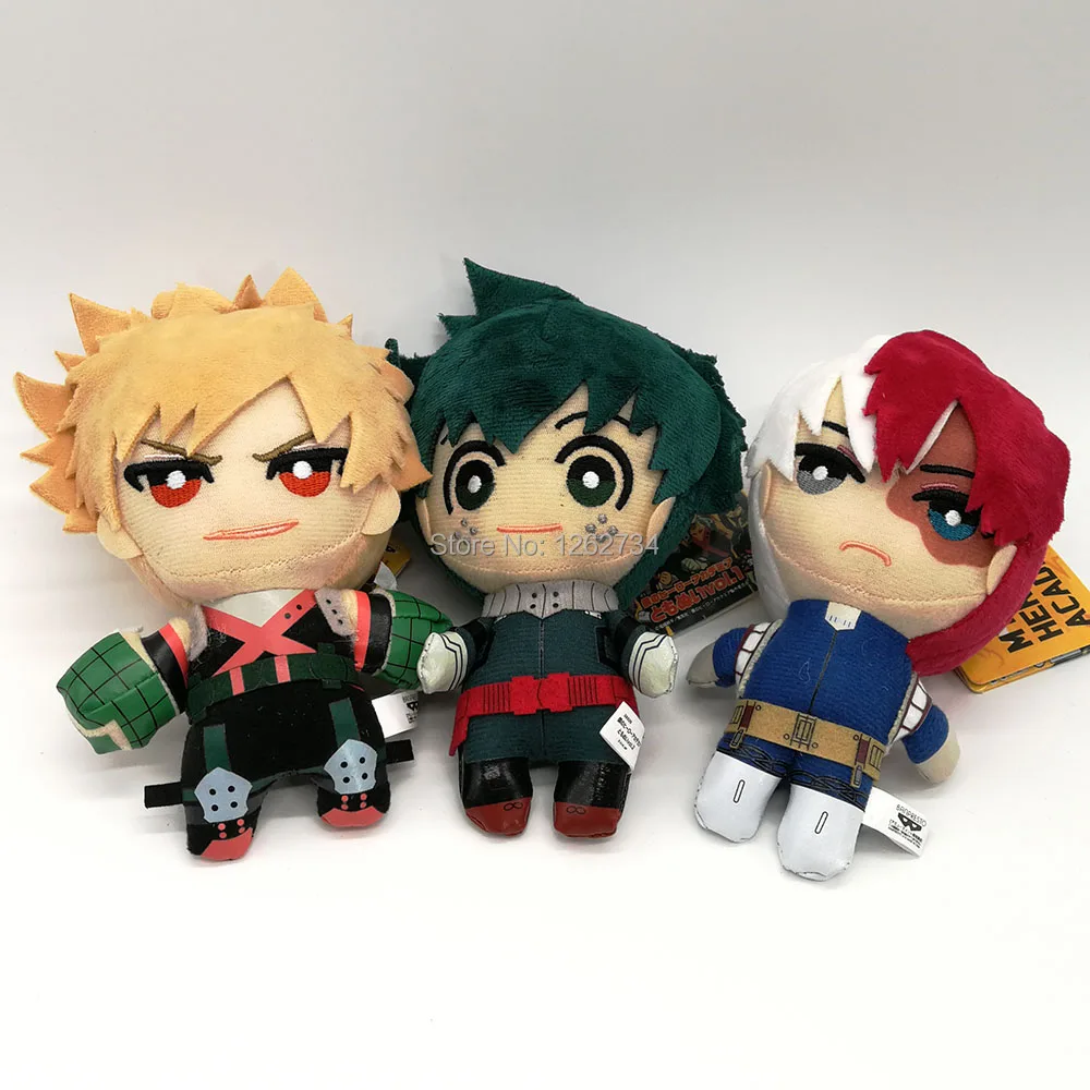 10/лот 4-15 см My Hero Academy Bakugou Katsuki Todoroki Shoto Midoriya Izuku брелок-плюшевая кукла Фигурка розничная торговля - Цвет: A Mix up