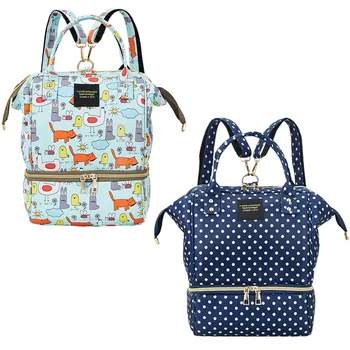 

1Pcs Diaper Bag Maternity Nursing Bags Print Fashion Baby Nappy Changing Backpack Oxford Fabric Mummy Lunch Bag Baby Nappy Bag