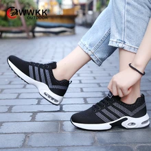 WWKK/ брендовые осенние женские кроссовки; мягкая удобная повседневная обувь; женская модная обувь на шнуровке; женская обувь на плоской подошве для студентов