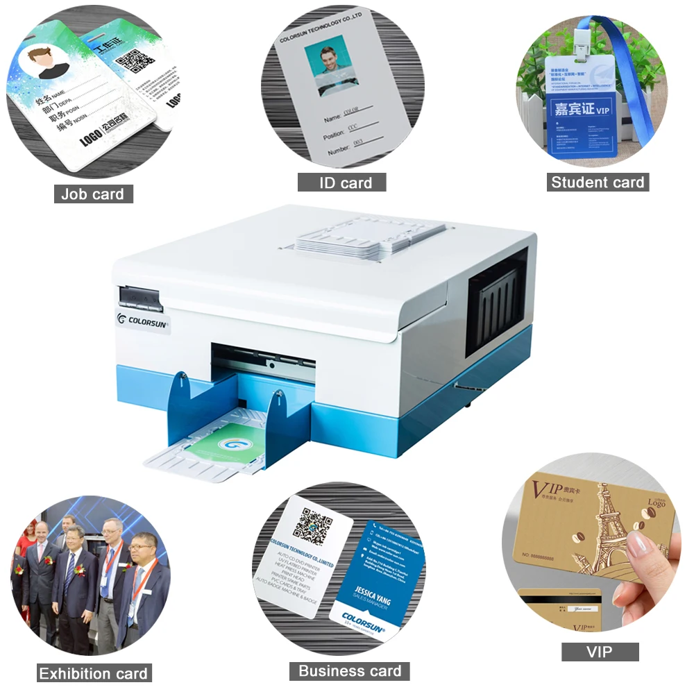 Automatic Pvc Id Card Printer Plus 50pcs Pvc Tray For Pvc Card Printing  Machine Pvc White Card/cd Print Ordinary Dye Use Ink - Printers - AliExpress