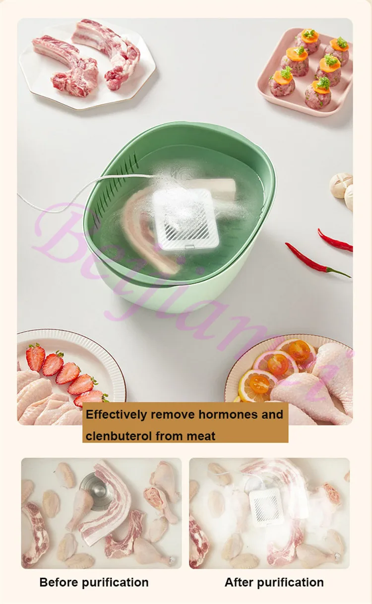 10L Vegetable Fruit Cleaner Washer Sterilizer Purifier Electric Food Material Washing for Grain Beef Sterilization 5