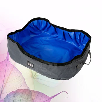 

Portable Cat Toilet Folding Litter Box Prcatical Pet Litter Container Outdoor Case for Pet Cat Kitten (Grey)