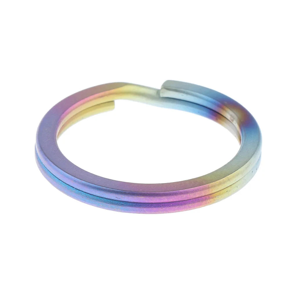 Titanium Alloy Spring Carabiner Clip Keychain Quick Hook Buckle Outdoor with Key Ring Climbing Accessories