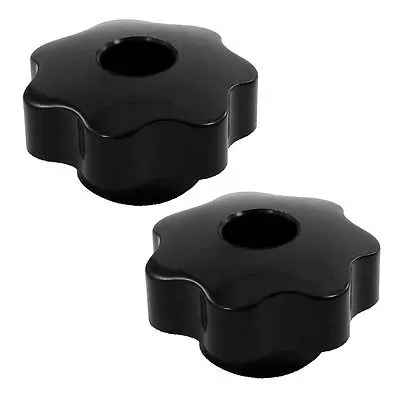 

48mm Dia Black Star Head Screw on Clamping Knob Spare Part 2 Pcs