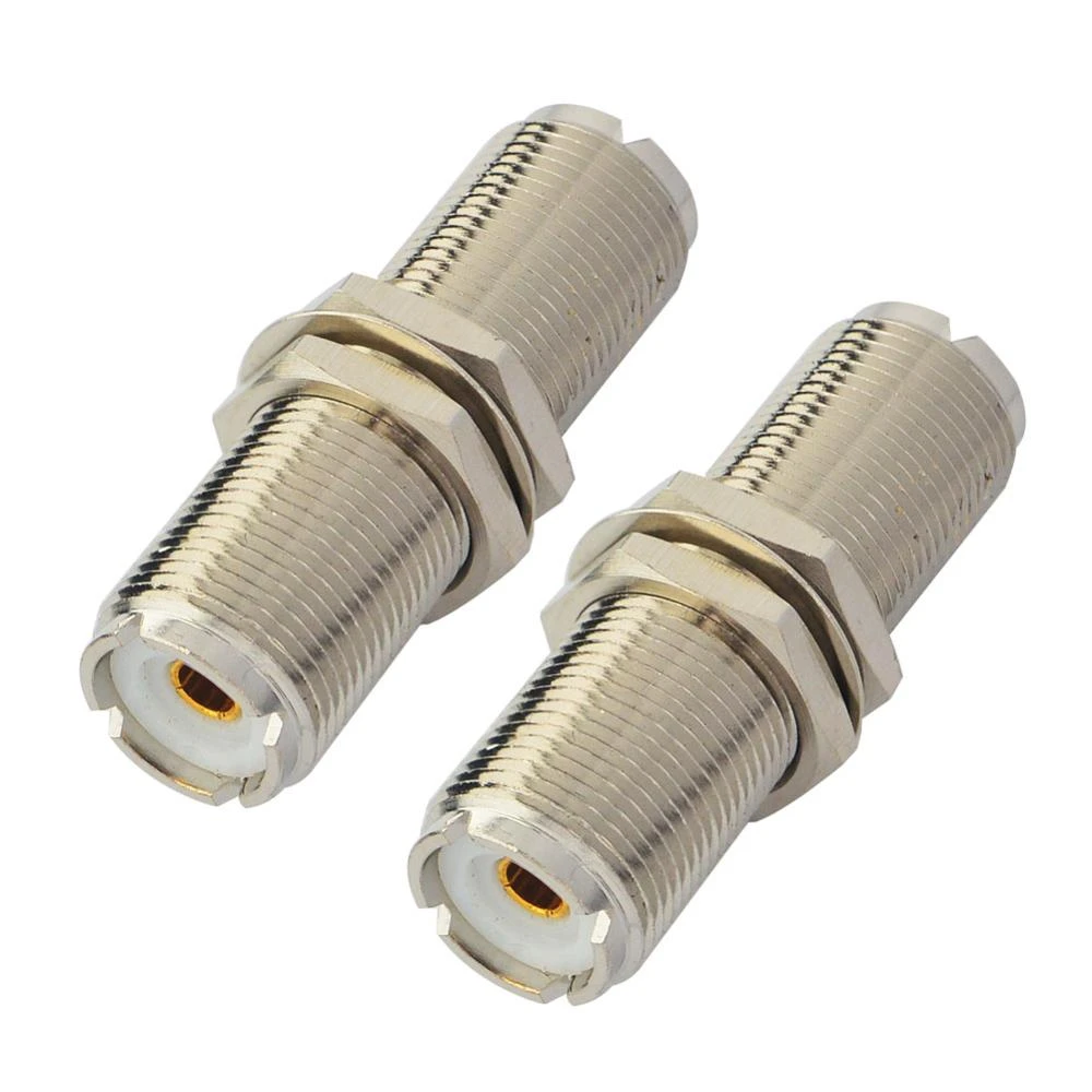 2PCS SO239 UHF Female to Female adapter Wi-Fi Radios External Antenna TM SO-239 Connector with Panel Coaxial cable RF Coaxial Coax Adapter for Antennas Eagles 4 Holes Wireless LAN Devices