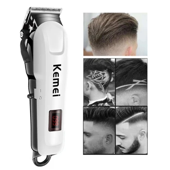 

Men's Professional Electric Shaver Cordless Low Voice Rechargeable LCD Display Trimmer Household Hair Clippers