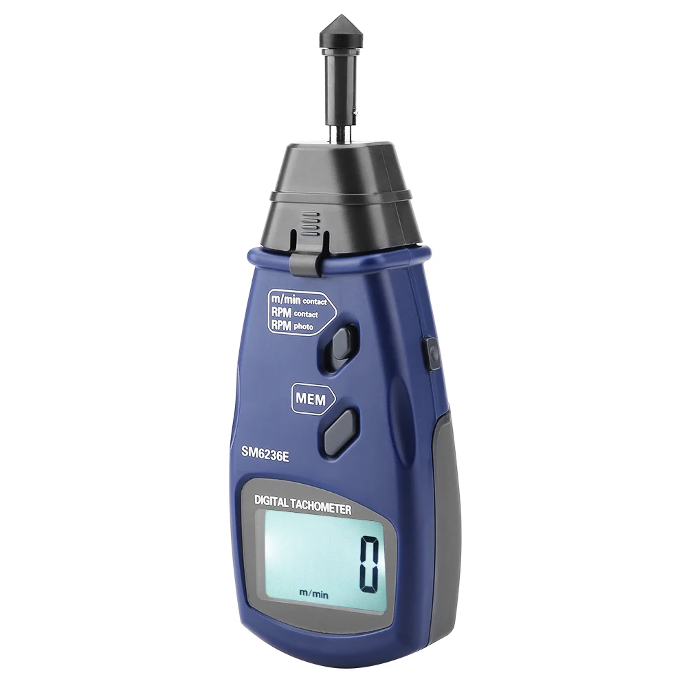 

SM6236E Tachometer Auto Electronic Digital Laser Tachometer RPM Meter Speedometer Contact Tachometer Sensor Tester