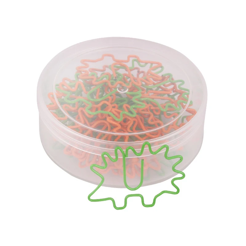 

A box of 20 hedgehog paper clips animal clips cartoon notes folder file finishing papers storage binding