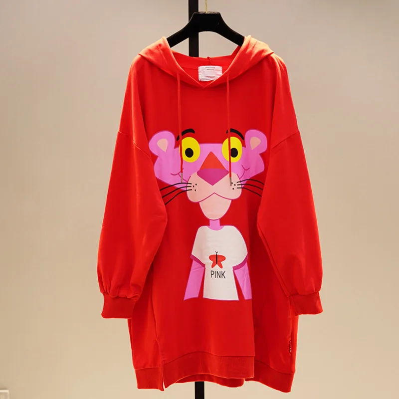 Thick Hooded Sweatshirts New Spring Autumn All-match Cartoon Casual Students Pullovers Top Cotton Women Hoodies Loose