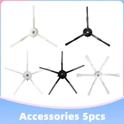 Piezas de repuesto para Robot aspirador Roborock, accesorios para aspiradora Roborock S5 Max S50 S51 S55 S6 MaxV, 3 brazos, 5 brazos, 6 brazos, negro/blanco, Cepillo Lateral