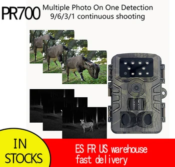 

PR700 Trail Camera Outdoor Scouting Camera 0.2s-0.6s Trigger Time PIR Sensor Wide Angle Infrared Night Vision Hunting Cameras