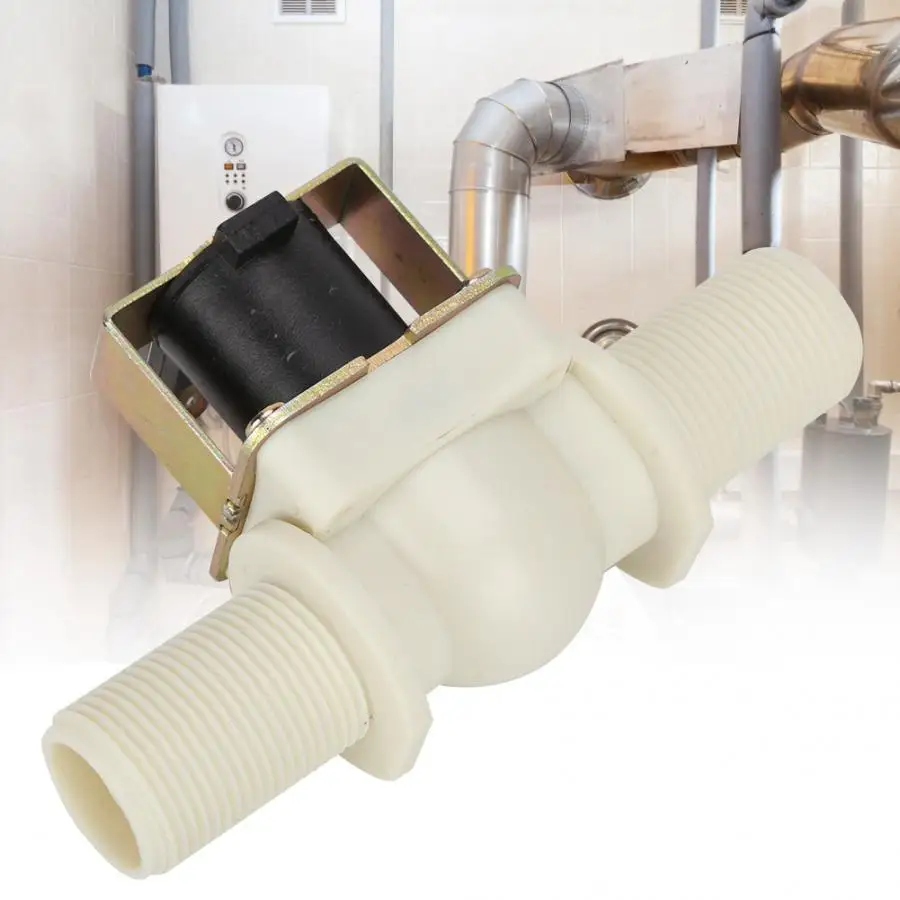 DC 12V G3/4 нормально закрытый соленоидный пластиковый дренажный клапан для питьевой фонтан Электрический магнитный клапан