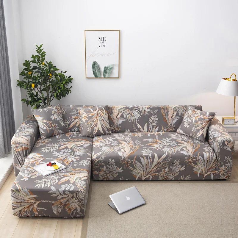 

Yaapeet 1pc Feather Pattern Slipcovers Europe Retro Sofa Covers Plant Printed Sofa Cover Soft Couch Cover Without Pillowcase