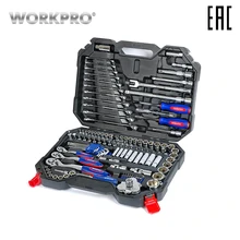 Набор интрументов 100 шт. WORKPRO W003025AE инструменты для ремонта и самостоятельной сборки, Набор торцевых головок, отверток