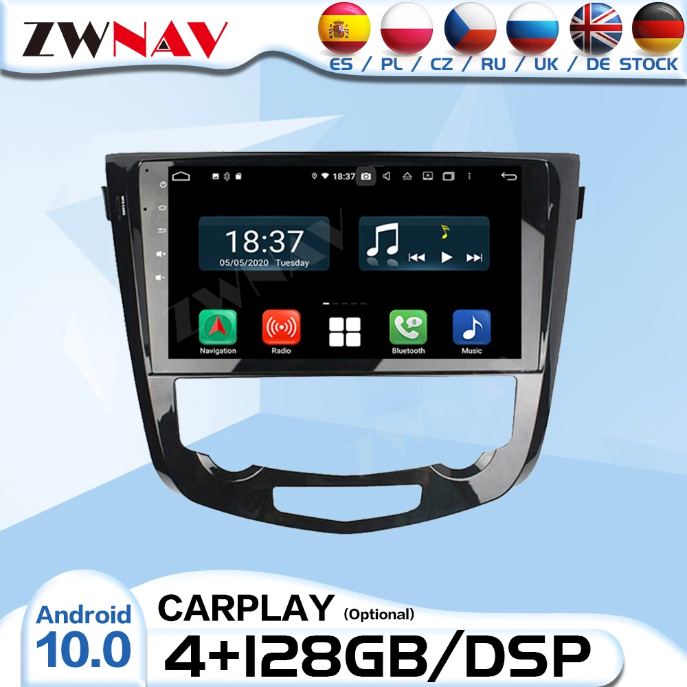 Carplay Android радио приемник для Nissan X-TRAIL Qashqai 2013 2014 2015 2016 2017 2018 аудио стерео видео плеер
