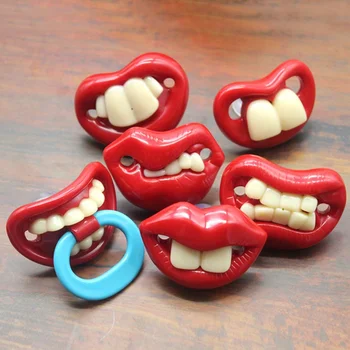 

Funny Dummy Dummies Pacifier Novelty Teeth Mustache Babys Child Soother Beard Nipples Kids Safe Pacifier