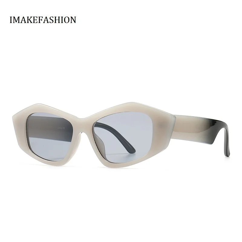 IMAKEFASHION Cat Eye Women Sunglasses Polygon Frame Eyewear Wide Leg Sun Glasses | Аксессуары для одежды