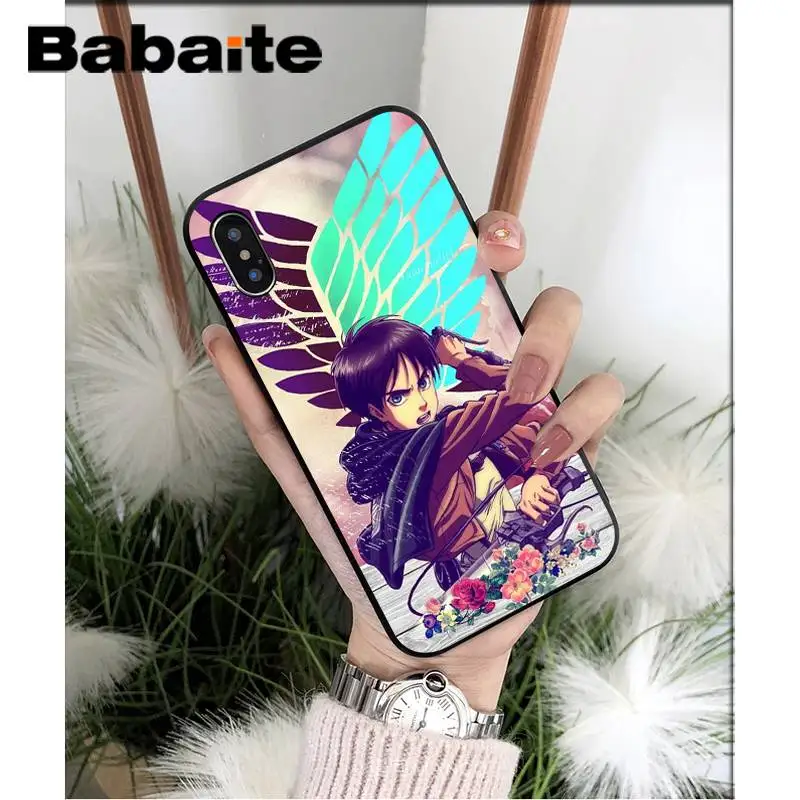 Babaite атака на Титанов аниме Япония черный мягкий чехол для телефона iPhone 8 7 6 6S Plus X XS MAX 5 5S SE XR 11 11pro 11promax