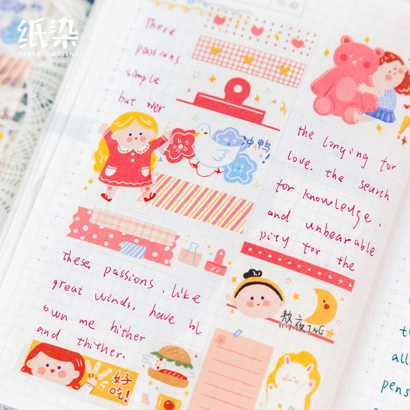 Kawaii Girl's повседневной жизни Bullet Journal васи лента маскирующая клейкая Скрапбукинг