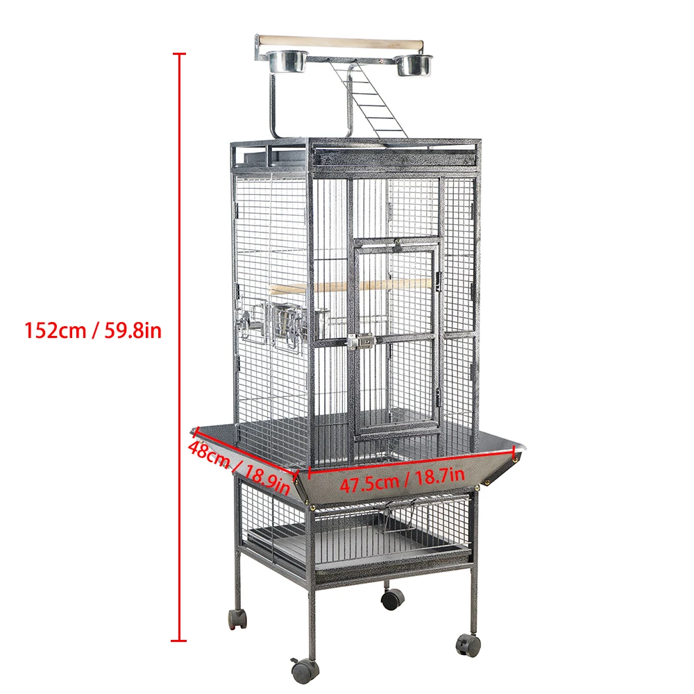 Metal Large Pet Bird Cage Indoor Outdoor Breeding Fun Multifunction Parrots Macaw Cockatiel Bird Nest Supplies