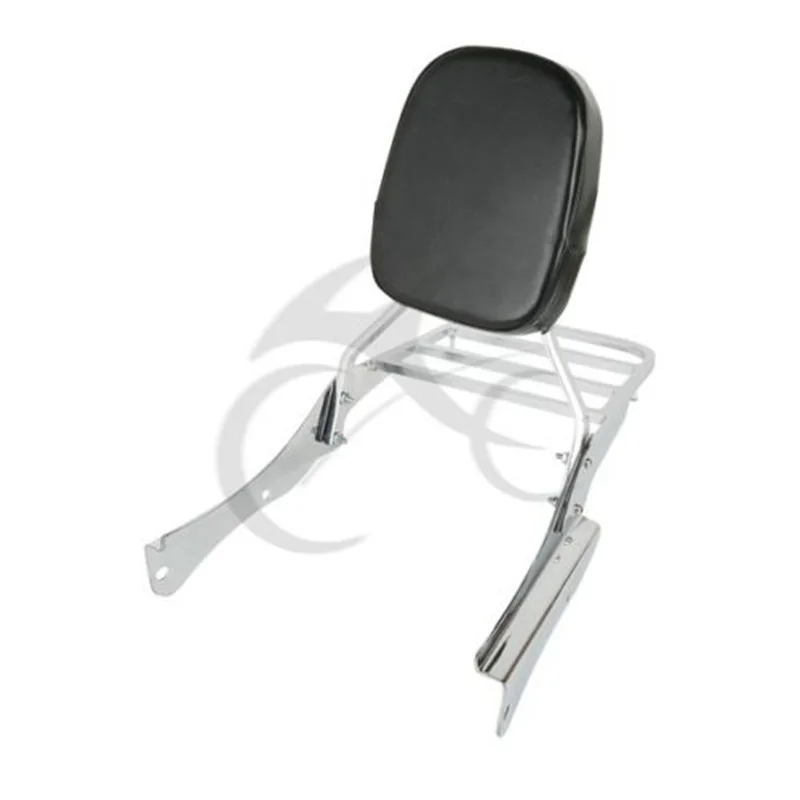 Motorcycle Chrome Backrest Sissy Bar + Luggage Rack For Honda Shadow
