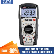 Multímetro digital cem DT-8908D de alta precisão medidor inteligente automático display digital multímetro portátil 35/6 fusíveis proteção