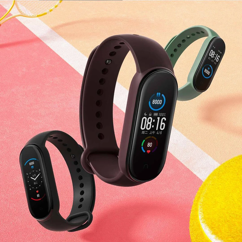 Смарт браслет Xiaomi Mi Band 5 с цветным AMOLED экраном 1 дюйма|Смарт-браслеты| |