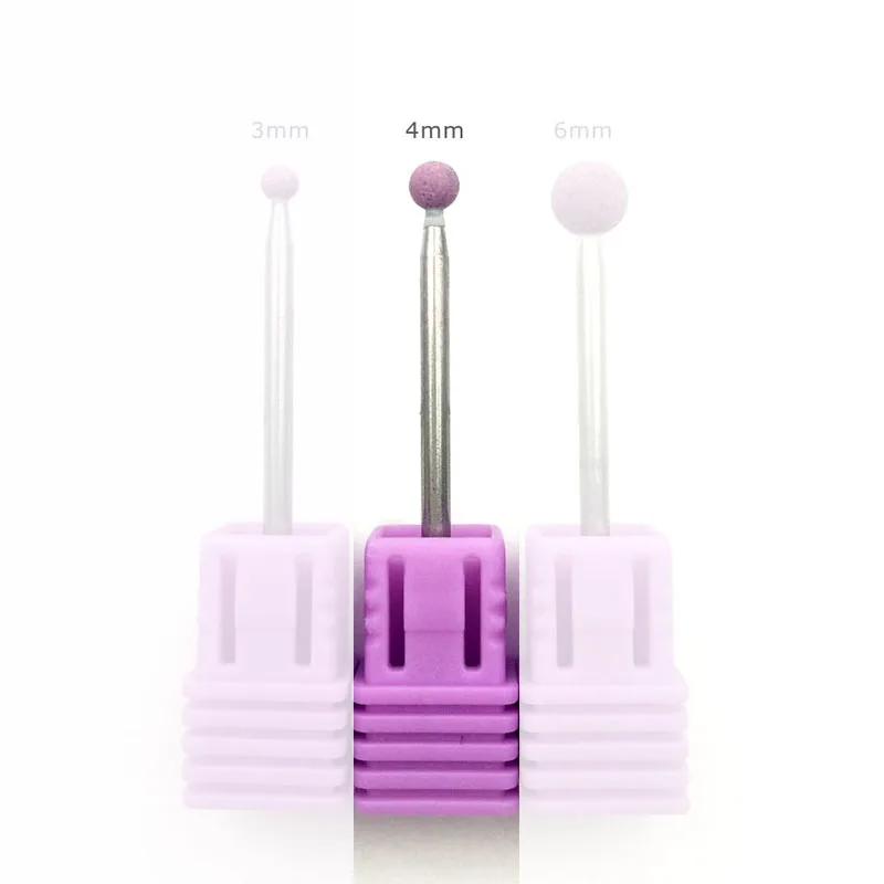 HYTOOS 1 шт. розовый корунд сверло для ногтей 3/3" ротационный камень заусенцы маникюрные фрезы Аксессуары Инструмент для дизайна ногтей фрезы для ногтей - Цвет: 4mm