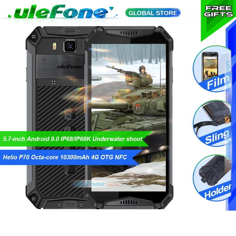 Ulefone Armor 3W IP68 водонепроницаемый мобильный телефон 10300 мАч 5 7 &quotFHD + Восьмиядерный 6