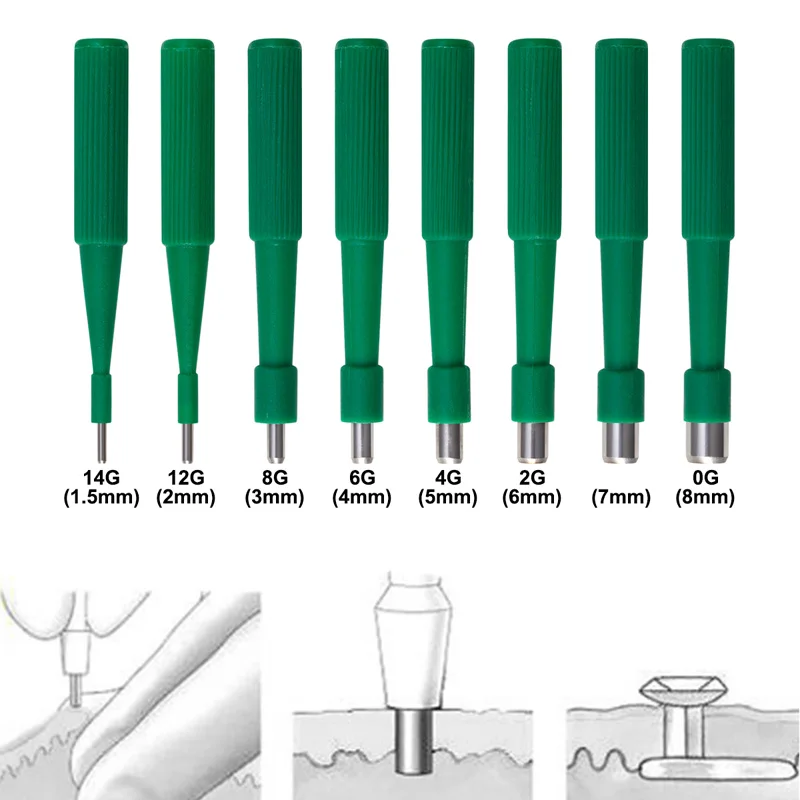 

1PC Disposable Professional Biopsy Dermal Anchor Puncher for Skin Piercing Tool Easy Use Sterilized Surgical Steel Jewelry Punch