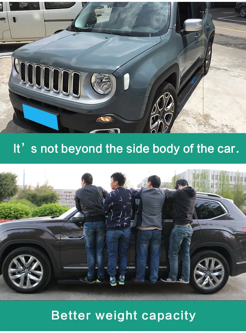 Боковой шаг Беговая доска боковая планка для JEEP COMPASS To LIBERTY COMPASS WRANGLER RENEGADE, высокое качество, сверхмощный