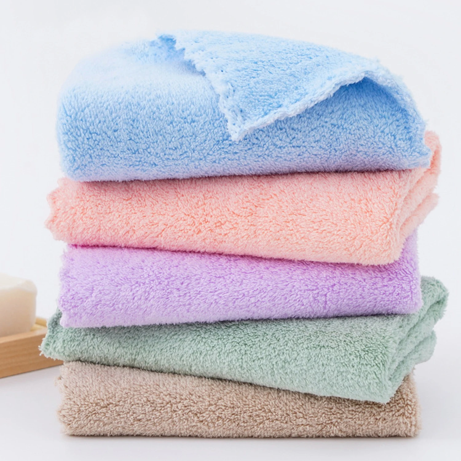 30x30cm Salon Towels Soft Fluffy Towels Microfiber Cleaning Cloth Kitchen Dish Towels Fast Drying Multipurpose Soft Towel