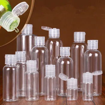 

500pcs 100ml Plastic Flip Bottles Cosmetic Jar Travel Makeup Liquid Cosmetic Container Empty Refillable Bottles