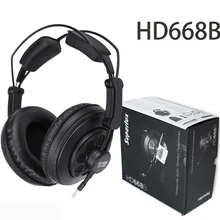 Headphone HD668B Professional Semi-open Studio Standard Dynamic Monitoring for Recording Music Detachable Deep Bass Earphones