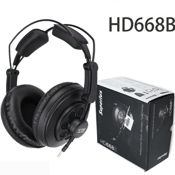 

Headphone HD668B Professional Semi-open Studio Standard Dynamic Monitoring for Recording Music Detachable Deep Bass Earphones