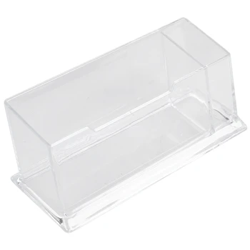 

1 Pcs Clear Plastic Business Card Holder Stand Display with Pen Stand 12cm x 5cm x 4cm