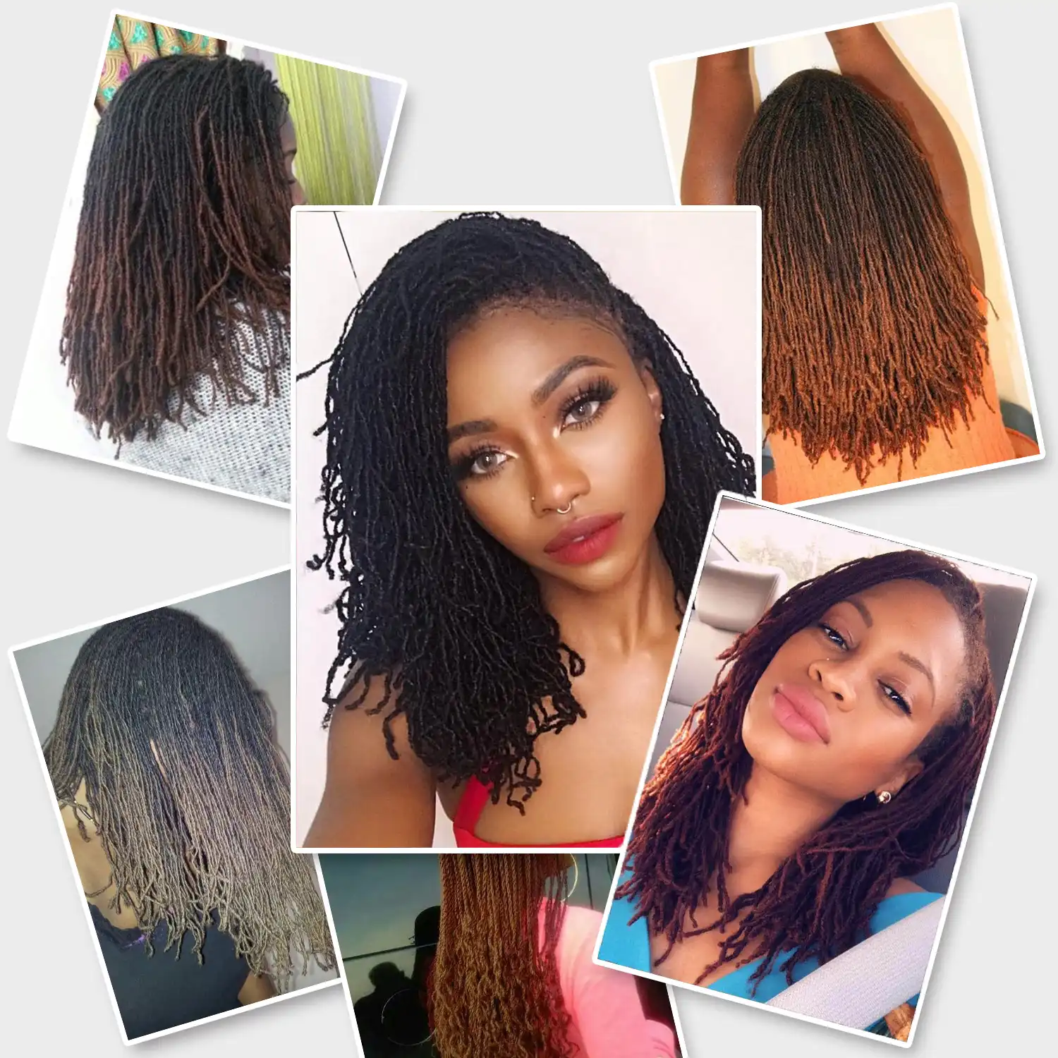 Dreadlocks Hair Crochet Braids Soft Dread Afro Hairstyle Ombre