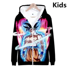Толстовки с капюшоном для детей от 2 до 13 лет толстовка с капюшоном с 3D принтом «Жемчуг дракона», «Z Son Goku» куртка с длинными рукавами для мальчиков и девочек детская одежда