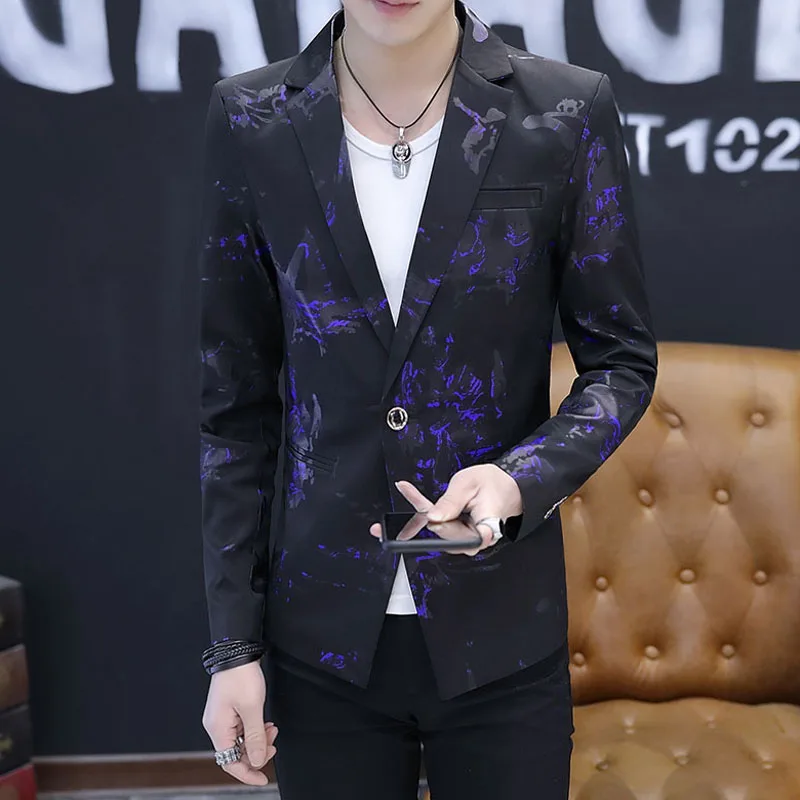 Men Blazer 2019 New Arrival Spring And Autumn Male Leisure Suit Handsome Slim Outerwear Single Button Casual Korean Style X06 Men Blazer 2019 New Arrival Spring And Autumn Male Leisure Suit Handsome Slim Outerwear Single Button Casual Korean Style X06