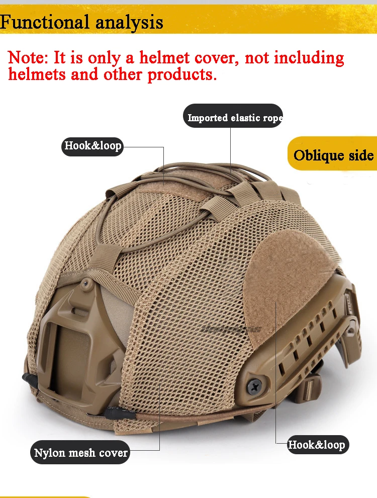 Tactical Multicam Helmet Cover Airsoft Paintball Wargame Gear FAST Helmets Covers Protect
