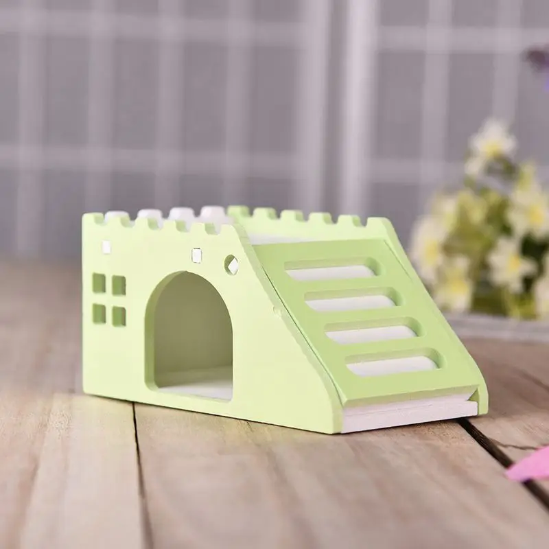 Exquisite Hamster House Viewing Deck House for Pets hamsters guinea-pig hamster nest with ladder green