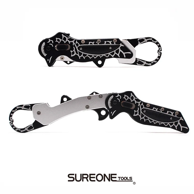 

Folding Aviation Aluminum Fish Grip Lures Fishing Clamp Fish Catching Device Take yu qian Outdoor Stainless Steel Fishing Clamp