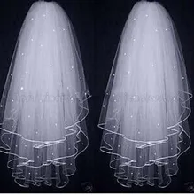 In Stock Cheap Velos de Noiva Three Layers Ribbon Edge Wedding Veil With Pearls White Ivory Short 3 Layers Bridal Veil 2019 In Stock Cheap Velos de Noiva Three Layers Ribbon Edge Wedding Veil With Pearls White Ivory Short 3 Layers Bridal Veil 2019