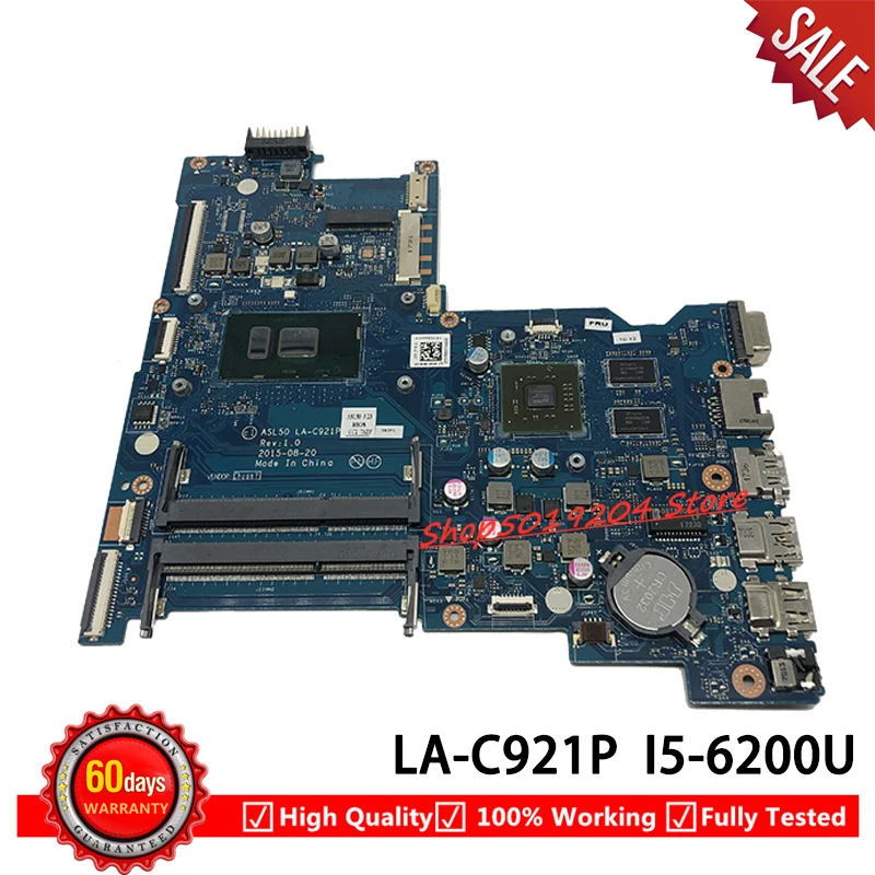 823084-601 823084-501 823084-001 для HP TPN-C125 15-AC 15-AY 250 G4 материнская плата I5-6200U ASL50 LA-C921P DDR3L