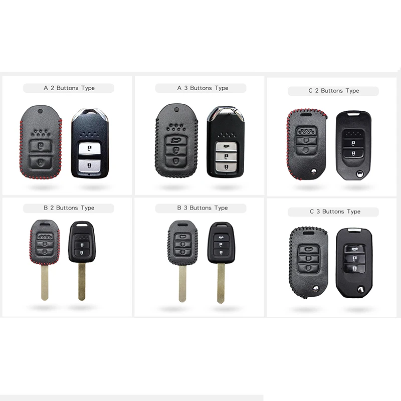 Кожаный чехол для ключей автомобиля для Honda Civic CR-V HR-V Accord Jade Crider Odyssey Freed Pilot EX EXL Crz BR-V XR-V Vezel Inspire