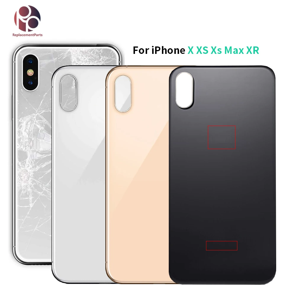 10 шт. Задняя крышка батареи для iphone X XR XS max XSM задняя дверь Корпус чехол запасные части с клейкой наклейкой